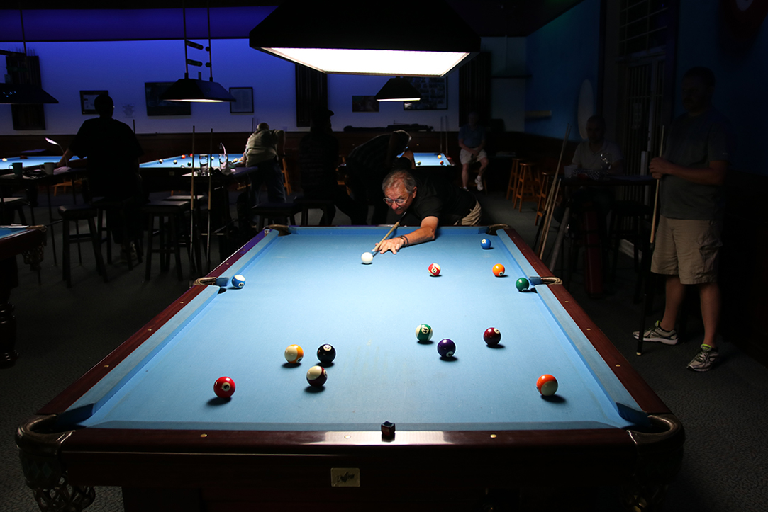 Pool tables at Strokers